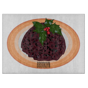 Tabla De Cortar Navidades pudding personalizado ilustracion