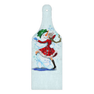 Tabla De Cortar Navidades recortando el tablero Snowman y el baile