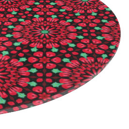Tabla De Cortar Navidades Red Floral