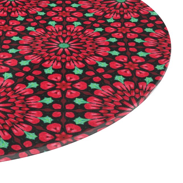 Tabla De Cortar Navidades Red Floral (Borde)