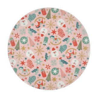 Tabla De Cortar Navidades Retro Pastel