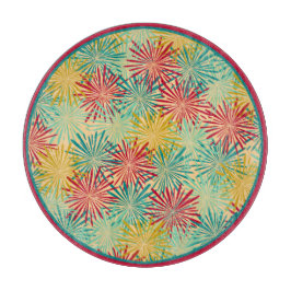 Tabla De Cortar Navidades retro Tinsel PomPoms (colores tropicales