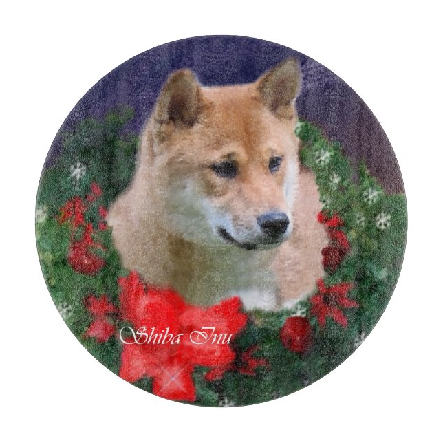 Tabla De Cortar Navidades Shiba Inu (Anverso)