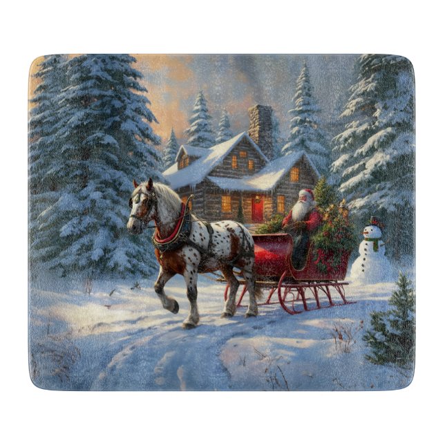 Tabla De Cortar Navidades Sleigh Santa (Anverso)