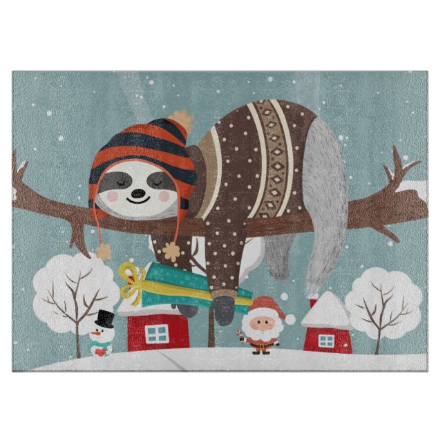 Tabla De Cortar Navidades Sloth (Anverso)