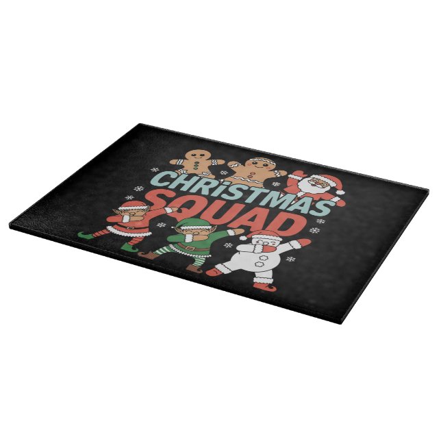 Tabla De Cortar Navidades Squad Santa Dabbing Elf (Borde)