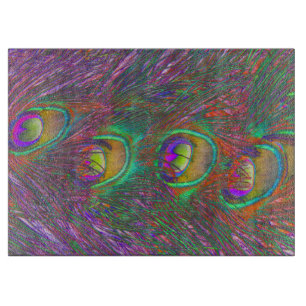 Tabla De Cortar Navidades Tinsel Peacock Feathers