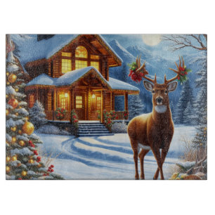 Tabla De Cortar Navidades/Winter Deer Lodge