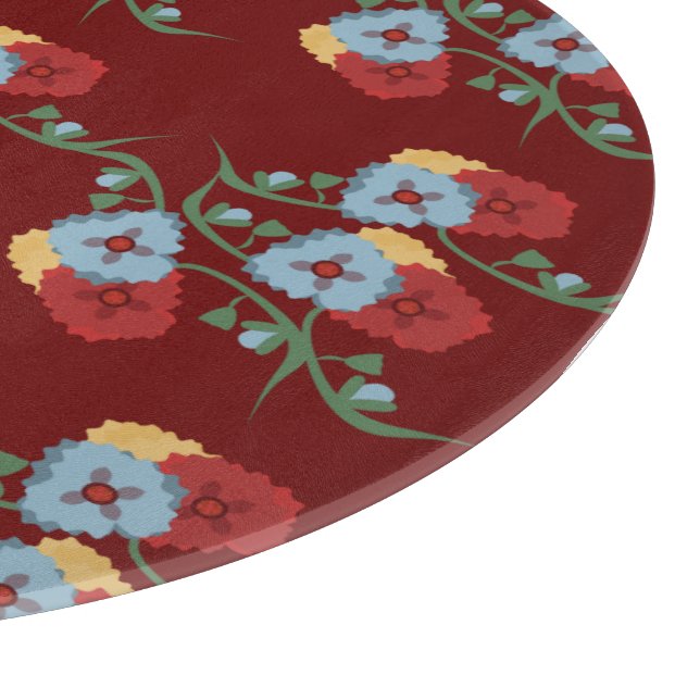 Tabla De Cortar Negrita Florals Vines de Verdor Mexicano (Borde)