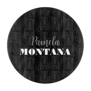 Tabla De Cortar Negro Minimalista personal moderno