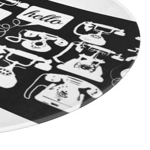 Tabla De Cortar Negro retro o cualquier color y patrón de teléfono