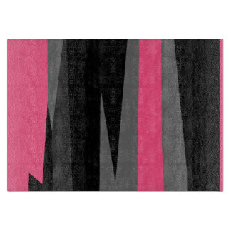 Tabla De Cortar Negro rosa y gris
