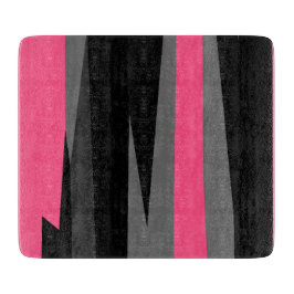 Tabla De Cortar Negro rosa y gris