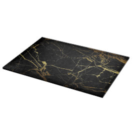 Tabla De Cortar Negro y oro
