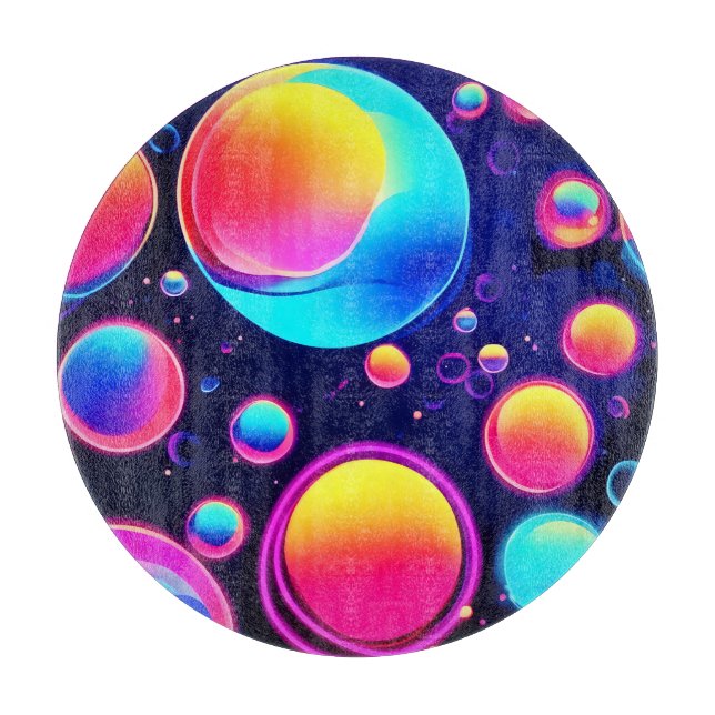 Tabla De Cortar Neon Bubble Universe (Anverso)