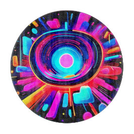Tabla De Cortar Neon Burst: energía abstracta
