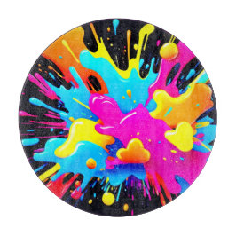 Tabla De Cortar Neon Color Splash Art