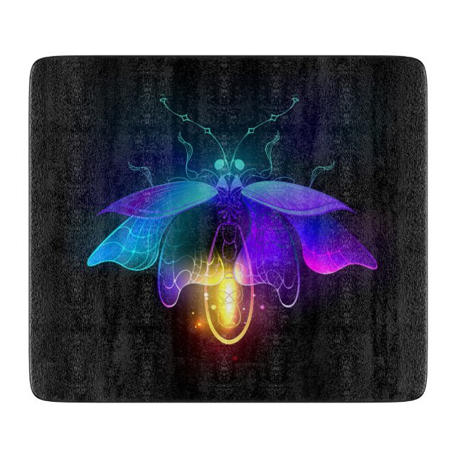 Tabla De Cortar Neon Firefly en negro (Anverso)