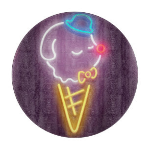 Tabla De Cortar Neon Ice Cream Dog