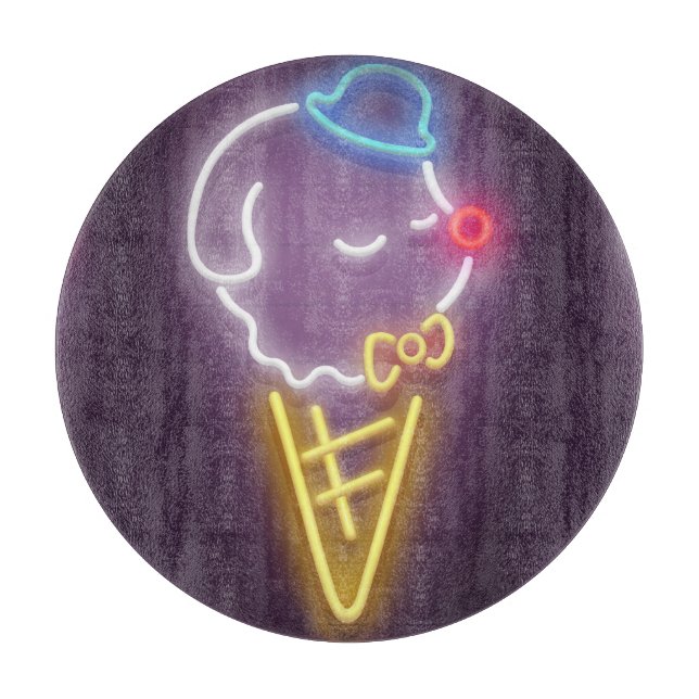 Tabla De Cortar Neon Ice Cream Dog (Anverso)