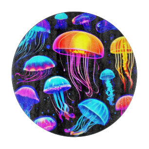 Tabla De Cortar Neon Jellyfish