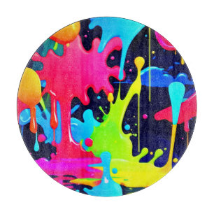 Tabla De Cortar Neon Paint Splash Dris Chaos