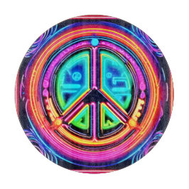 Tabla De Cortar Neon Peace Mandala