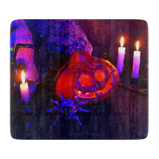 Tabla De Cortar Neon pumpkins (Anverso)