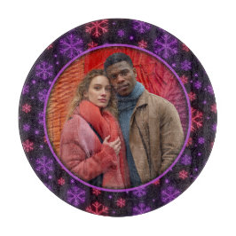 Tabla De Cortar Neon Snowflakes