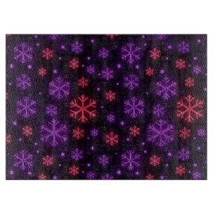 Tabla De Cortar Neon Snowflakes