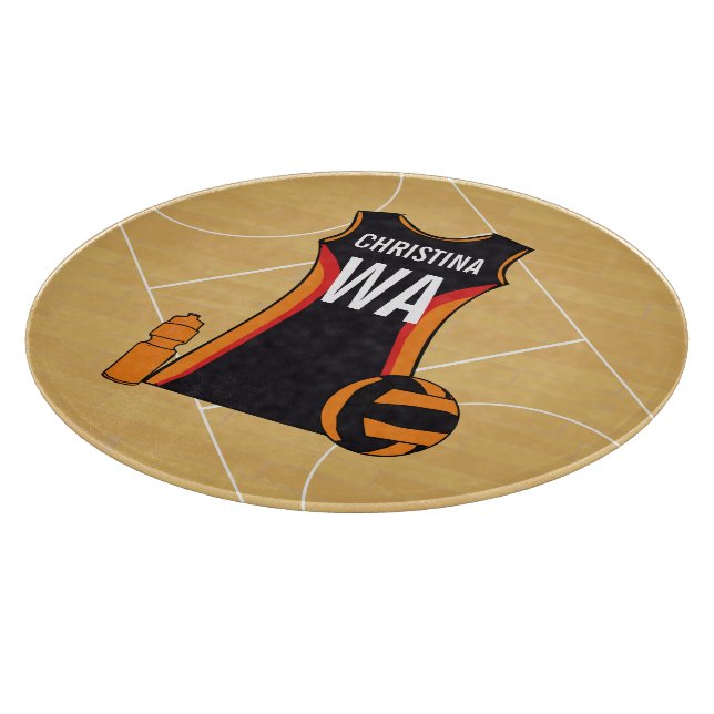 Tabla De Cortar Netball personalizado único (Borde)