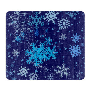 Tabla De Cortar Nevada nocturna de los navidades