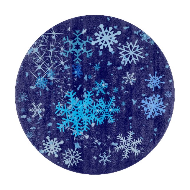 Tabla De Cortar Nevada nocturna de los navidades (Anverso)