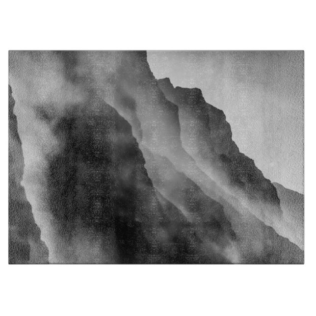 Tabla De Cortar Niebla sobre las rocas (Anverso)