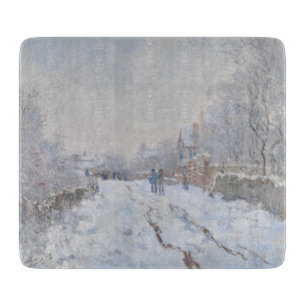 Tabla De Cortar Nieve en Argenteuil (por Claude Monet)