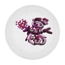 Tabla De Cortar Nieve fiesta rosa