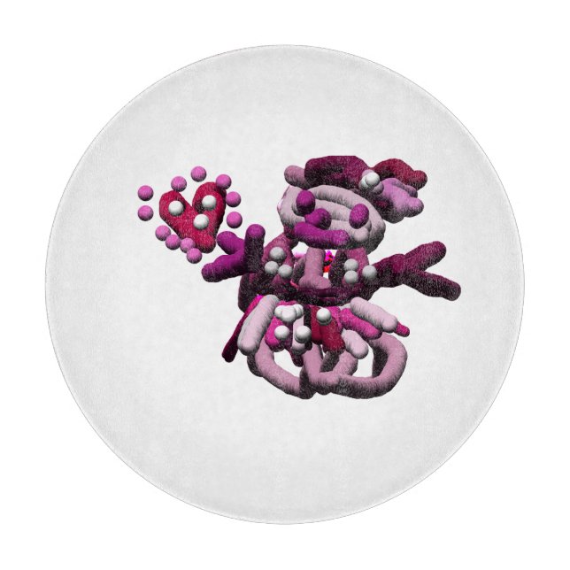 Tabla De Cortar Nieve fiesta rosa (Anverso)