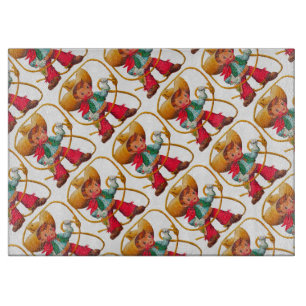 Tabla De Cortar Niño retro niño vago occidental