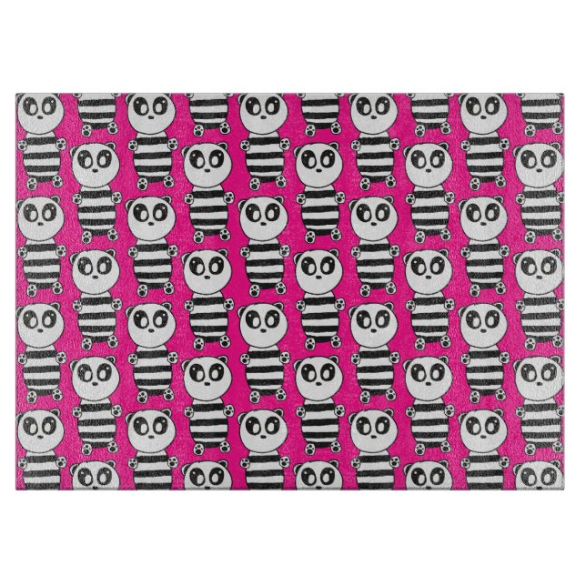 Tabla De Cortar Niños Panda  (Anverso)
