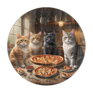 Tabla De Cortar Noche Cat Pizza,