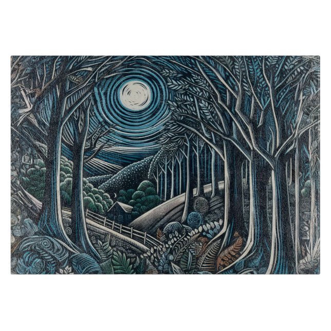 Tabla De Cortar Noche en los bosques (Anverso)