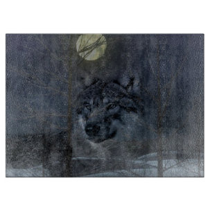 Tabla De Cortar Noche Wolf Spirit Moon