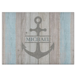 Tabla De Cortar Nombre de anclaje de barco de madera náutica