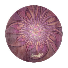Tabla De Cortar Nombre de colores de bayas fractal floral moderno 