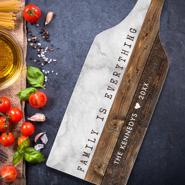 Tabla De Cortar Nombre De Familia Personalizado De Cotizaciones De (Personalized  Family Name Family is everything  Quote Wood And Marble Cutting Board)