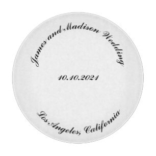 Tabla De Cortar Nombre del personalizar, boda de letras curvadas n