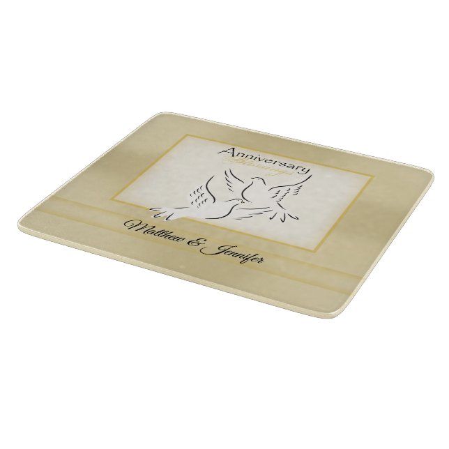 Tabla De Cortar Nombre personalizado, bendiciones del aniversario  (Borde)