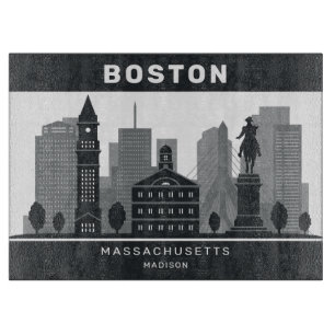 Tabla De Cortar Nombre personalizado Boston Massachusetts