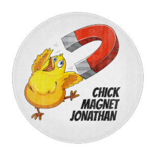Tabla De Cortar Nombre personalizado Chick Magnet