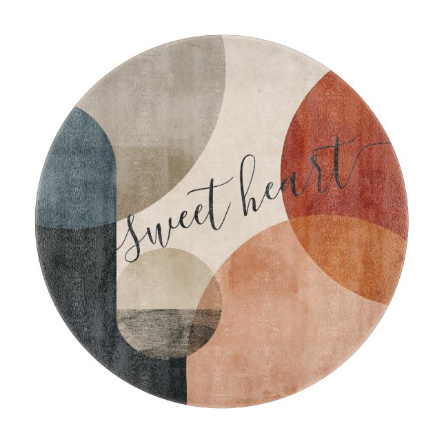 Tabla De Cortar Nombre personalizado de Boho (Anverso)